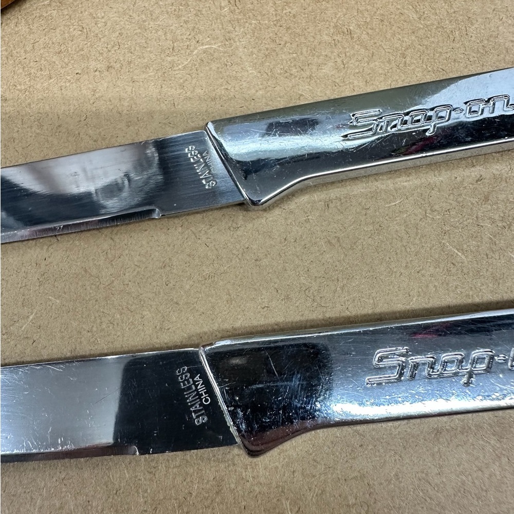 Snap-on 6-Piece Serrated Steak “Box Wrench” Knife Set with Wooden Block - NIB - Picture 7 of 8
